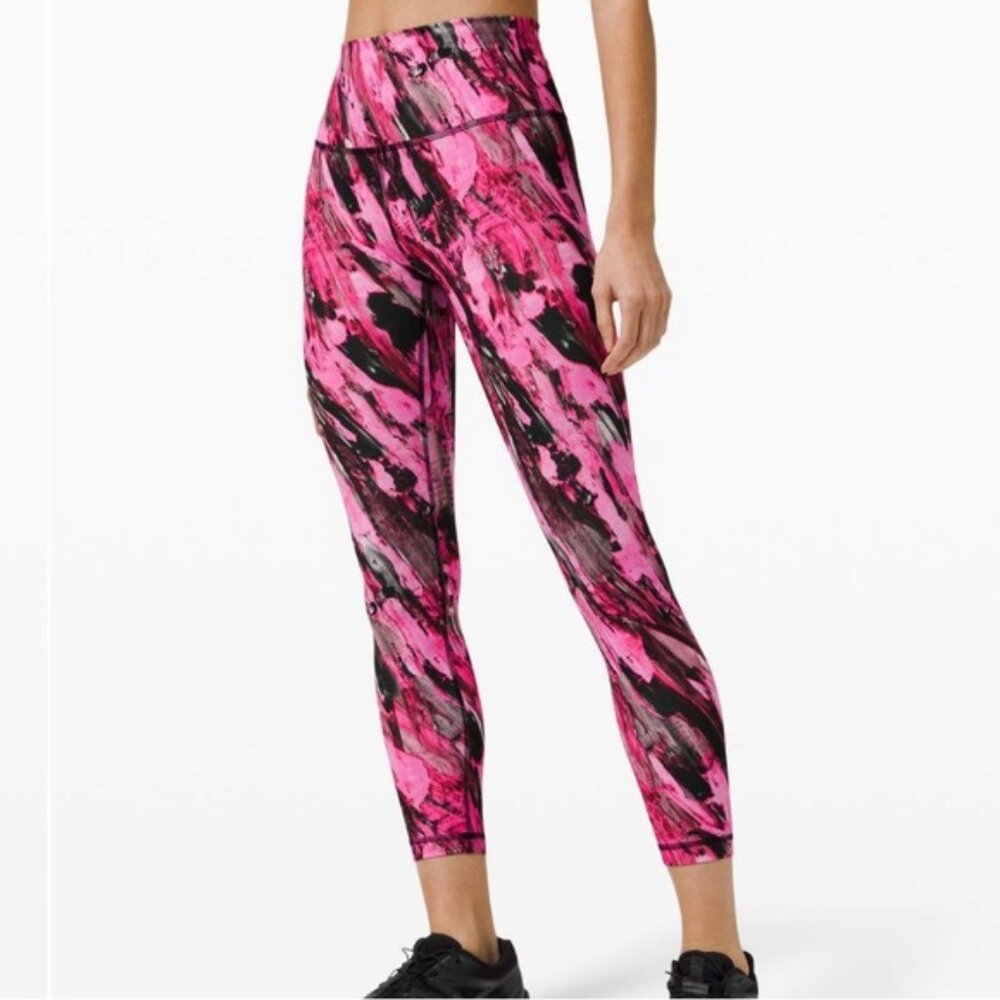 Lululemon Wunder Train High-Rise Tight 25" Pink Incentive Refresh Mult